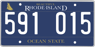 RI license plate 591015