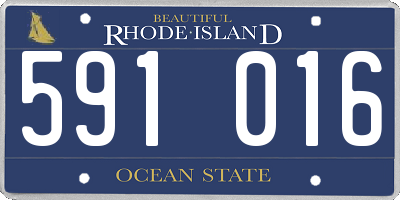 RI license plate 591016