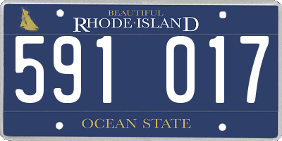 RI license plate 591017