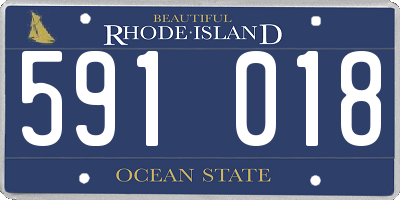 RI license plate 591018