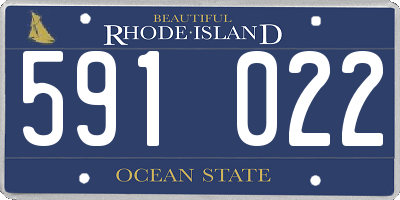 RI license plate 591022