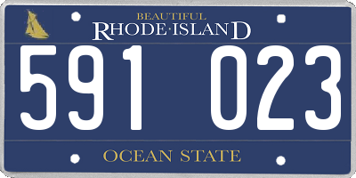RI license plate 591023