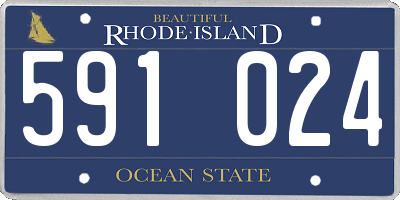 RI license plate 591024