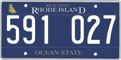 RI license plate 591027