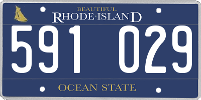 RI license plate 591029
