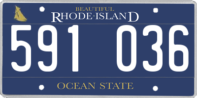 RI license plate 591036