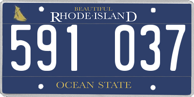 RI license plate 591037
