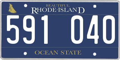 RI license plate 591040