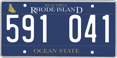 RI license plate 591041