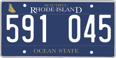 RI license plate 591045