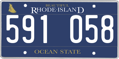 RI license plate 591058