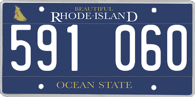 RI license plate 591060