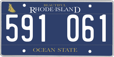 RI license plate 591061