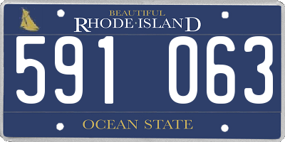 RI license plate 591063