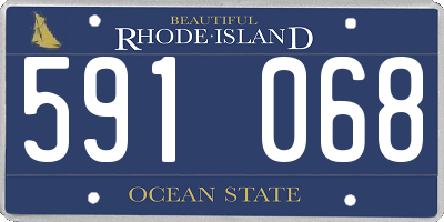RI license plate 591068