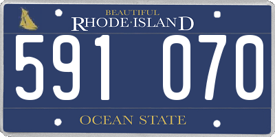 RI license plate 591070