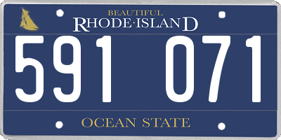 RI license plate 591071