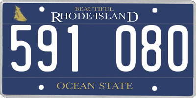 RI license plate 591080