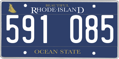 RI license plate 591085
