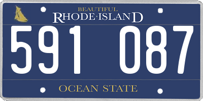 RI license plate 591087