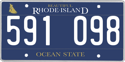 RI license plate 591098