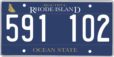 RI license plate 591102