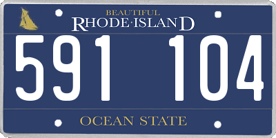 RI license plate 591104