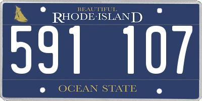 RI license plate 591107