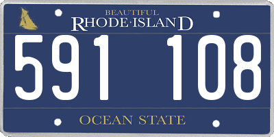 RI license plate 591108