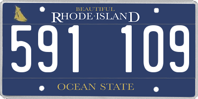 RI license plate 591109