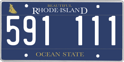 RI license plate 591111