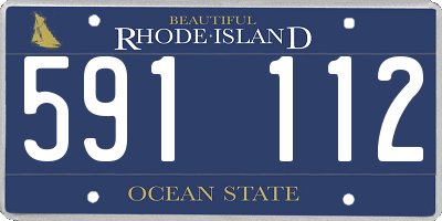 RI license plate 591112