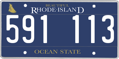 RI license plate 591113