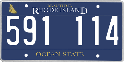 RI license plate 591114