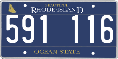 RI license plate 591116