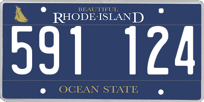 RI license plate 591124