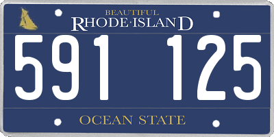 RI license plate 591125