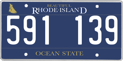 RI license plate 591139
