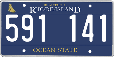 RI license plate 591141