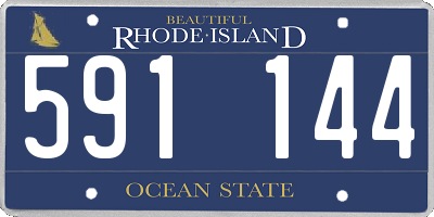 RI license plate 591144