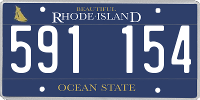 RI license plate 591154