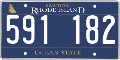 RI license plate 591182