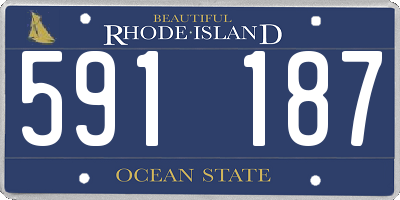 RI license plate 591187