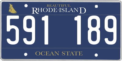 RI license plate 591189
