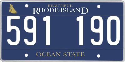 RI license plate 591190
