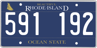 RI license plate 591192