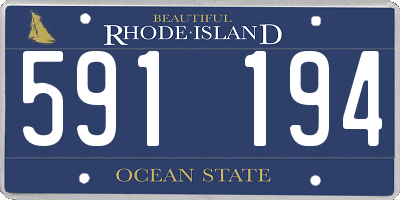 RI license plate 591194