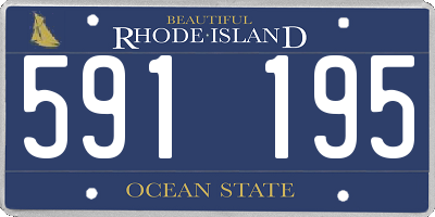 RI license plate 591195