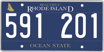RI license plate 591201