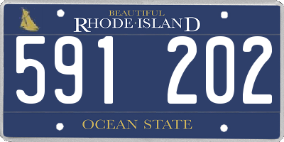 RI license plate 591202
